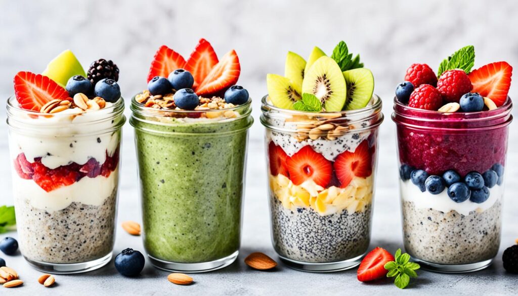 overnight oats and chia pudding