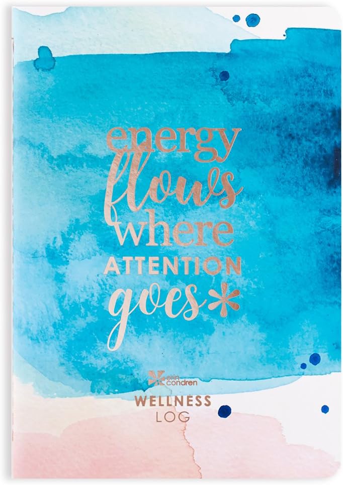 Erin Condren Designer Petite Planner – Wellness Log/Wellness Planner Achieve Health goals, Track Fitness, Sleep, Nutrition, Water Intake, Habits and More, 5.7″x8.25″