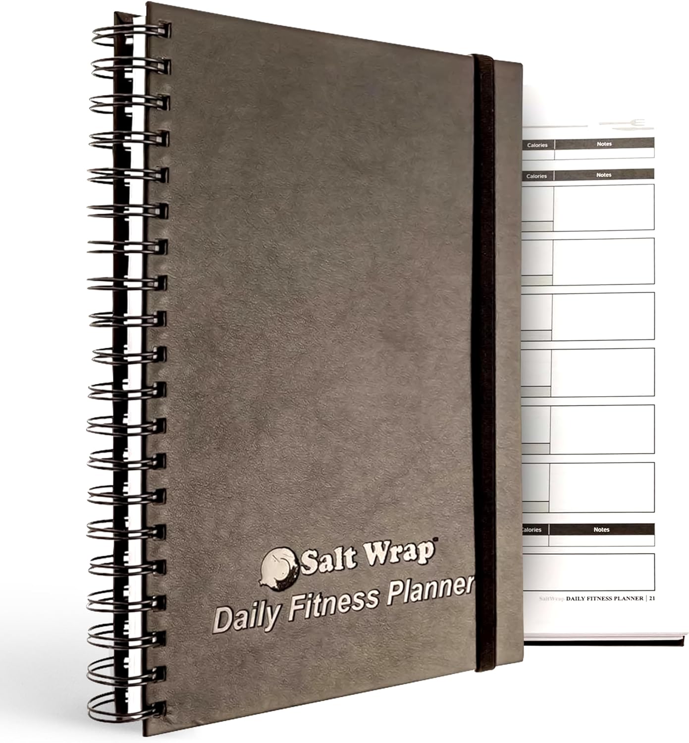 SaltWrap Daily Fitness Planner – Workout Planner & Log Book – Exercise Gym Notebook – Wellness, Health, Nutrition, and Food Plan Tracker – Weight Loss Goal Tracking (Daily + Weekly)