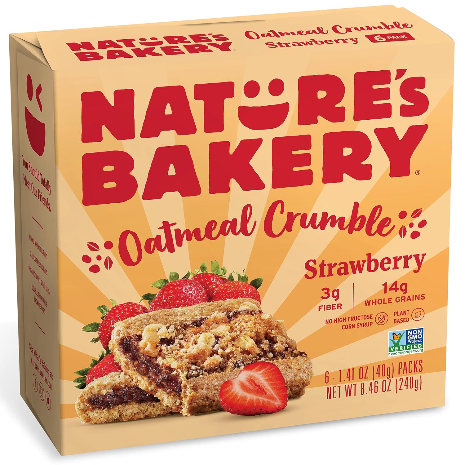 Nature’s Bakery Oatmeal Crumble Strawberry Bars, 1.41 Oz, 6 Ct