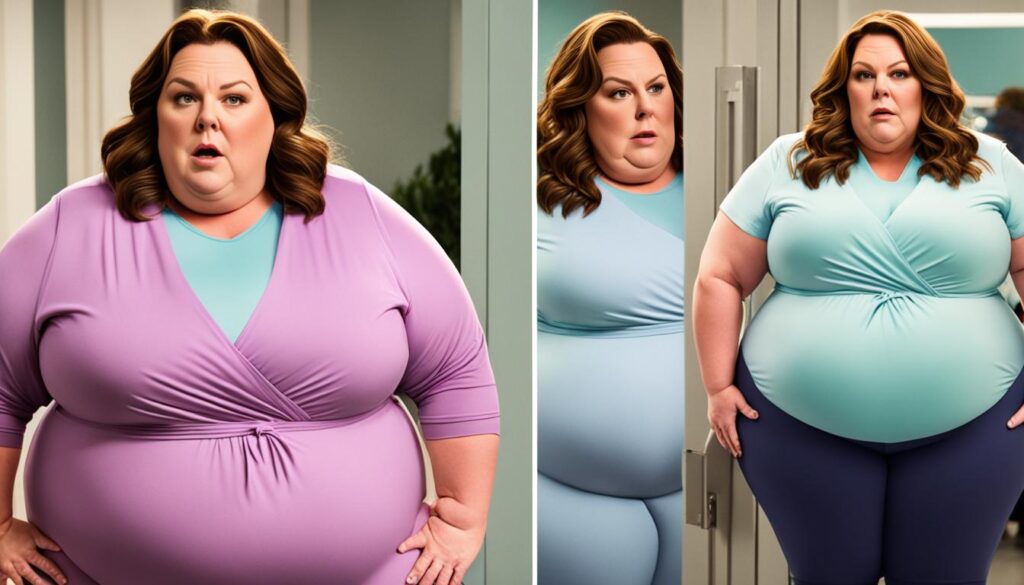 Chrissy Metz wearing a fat suit